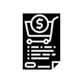 purchase orders glyph icon vector illustration Royalty Free Stock Photo