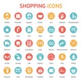 Purchase, payment and delivery icons