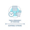 Purchase time and frequency concept icon Royalty Free Stock Photo