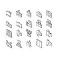 Purchases And Shopping Collection isometric icons set vector Royalty Free Stock Photo