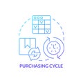 Purchasing cycle blue gradient concept icon Royalty Free Stock Photo