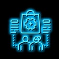 purchasing habits neon glow icon illustration Royalty Free Stock Photo