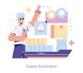 Purchasing Innovation. Flat Vector Illustration Royalty Free Stock Photo