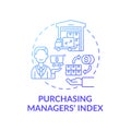 Purchasing manager index concept icon