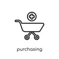 Purchasing power parity icon. Trendy modern flat linear vector P