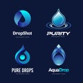 Pure Blue Drop Logo Collection