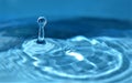 Pure Blue Natural Water Drop Royalty Free Stock Photo