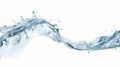 Pure Blue Water Splash Wave on White Background Royalty Free Stock Photo