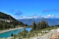 Pure blue water in Whistler Mountains, British Columbia.