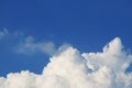 Pure clear blue sky heap white cloud and sunlight shiny on a day Royalty Free Stock Photo