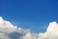 Pure and clear blue sky heap white cloud and sunlight shiny on a day Royalty Free Stock Photo