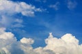 Pure and clear blue sky white cloud and sunlight shiny on a day Royalty Free Stock Photo