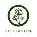 Pure cotton manufacturing symbol