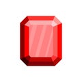 Pure diamond icon, flat style. Royalty Free Stock Photo