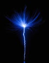 Pure energy and electricity with blue bolts power background Royalty Free Stock Photo