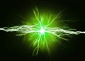 Pure Energy and Electricity Power in Green Bolts Royalty Free Stock Photo