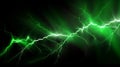 Pure energy and electricity with green powerful bolts power background Royalty Free Stock Photo