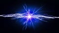 Pure Energy and Electricity Power in Blue Bolts Royalty Free Stock Photo