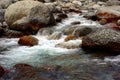 Pure fresh waterfall in a Himalayan river Royalty Free Stock Photo