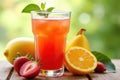 Pure Fruit Juice - Organic and Freshly Squeezed Royalty Free Stock Photo
