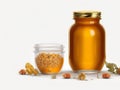 Pure Honey in a Glass Jar: Nature\'s Golden Pleasure.