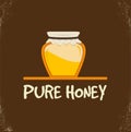 Pure honey isolated jar