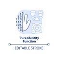 Pure identity function light blue concept icon Royalty Free Stock Photo