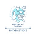 Pure identity function turquoise concept icon Royalty Free Stock Photo