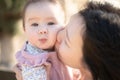 pure joy as a young Asian Chinese mother lovingly plays with her little baby girl, creating a lasting affection happiness bond - Royalty Free Stock Photo