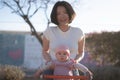 pure joy as a young Asian Chinese mother lovingly plays with her little baby girl, creating a lasting affection happiness bond - Royalty Free Stock Photo