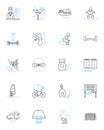 Pure lifestyle linear icons set. Health, Fitness, Nutrition, Meditation, Nature, Wellness, Balance line vector and
