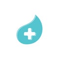 Pure medical water drink logo vector