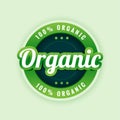 100% pure and organic label or sticker design Royalty Free Stock Photo