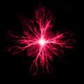 Pure Power and Electricity Red Plasma Electrical Engergy