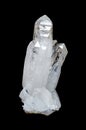 Quartz Crystal on black background Royalty Free Stock Photo