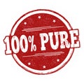 100% pure sign or stamp Royalty Free Stock Photo