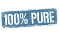 100% pure sign or stamp Royalty Free Stock Photo