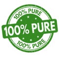 100% pure sign or stamp Royalty Free Stock Photo