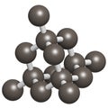 Pure silicon (Si, silicium), crystal structure. Main building material of computer chips