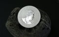 A pure silver matte investment coin. A commemorative coin of Queen Elizabeth II 1952- 2022.