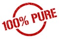 100% pure stamp Royalty Free Stock Photo