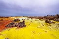 Pure sulfuric acid puddle in the Dallol Royalty Free Stock Photo