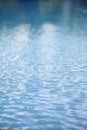 Pure water with bokeh Clean water background with calm waves Blue sky reflection Royalty Free Stock Photo