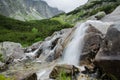 Pure waterfall in the mountains Royalty Free Stock Photo