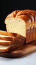 Pure white bread against an unblemished white background Royalty Free Stock Photo