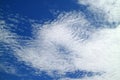 Pure White Clouds on Vivid Blue Tropical Summer Sky of Bangkok, Thailand Royalty Free Stock Photo