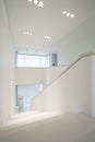 Pure, white stairway inside elegant interior