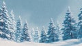 Frostfall Pine Horizon Royalty Free Stock Photo