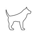 Purebred Doggy Retriever Standing Flat Symbol. Dog Puppy Domestic Happy Black Line Icon. Big Dog Logo. Mammal Labrador Royalty Free Stock Photo