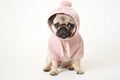 Purebred pug: dressed to impress in a stylish attire